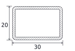 Профильная прямоугольная труба 30x20x1 мм 08кп ГОСТ 8645-68 электросварная купить в Шымкентe