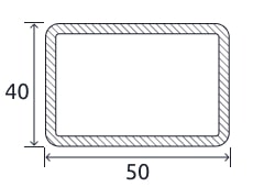 Профильная прямоугольная труба 50x40x4,5 мм 08пс ГОСТ 30245-2003 горячекатаная купить в Шымкентe