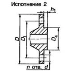 Квадратный фланец 80x140 мм 1 кгс/см2 исполнение 2 приварной встык коррозионно-стойкий ЭИ943Л ГОСТ 33259-2015