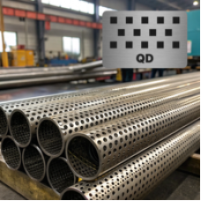 Труба перфорированная нержавеющая 8x0,8x9 мм Qv 12Х18Н10Т ГОСТ 11068-81