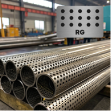 Труба перфорированная нержавеющая 8x0,8x8 мм Rg 12Х18Н10Т ГОСТ 11068-81