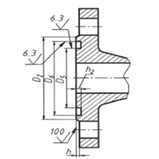 Плоский фланец 450 мм 10 кгс/см2 исполнение 9 углеродистый приварной Ст3сп ГОСТ 33259-2015