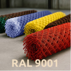 Сетка-рабица с полимерным покрытием 30x30x2.6 мм RAL 9001 (кремово-белый)