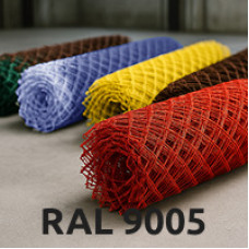 Сетка-рабица с полимерным покрытием 15x15x2.6 мм RAL 9005 (глубокий черный)